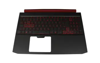 6BQ5AN2012 original Acer clavier incl. topcase DE (allemand) noir/noir/rouge avec rétro-éclairage