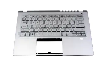 6B.AB1N2.001 original Acer clavier incl. topcase US (anglais) argent/argent avec rétro-éclairage