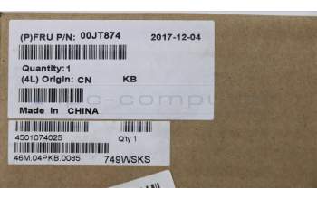 Lenovo 00JT874 MECH_ASM KBD,GR,LB,screw,CHY,Backlit