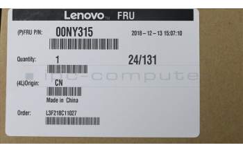 Lenovo 00NY315 LCD Cover,BK,Plastic