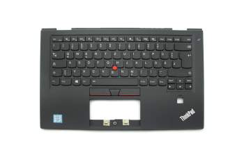 00PA710 original Lenovo clavier incl. topcase DE (allemand) noir/noir avec rétro-éclairage et mouse stick