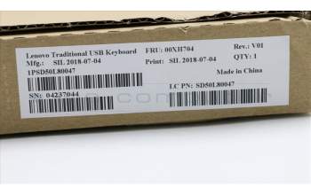 Lenovo 00XH704 DT_KYB USB TRDTNL KB BK 459 GRE