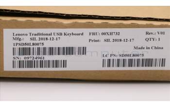 Lenovo 00XH732 DT_KYB USB TRDTNL KB BK IND Local