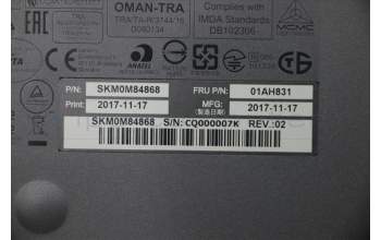 Lenovo 01AH831 KYB_MOUSE Primax RFBU71 2.4G BK TC