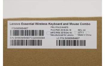 Lenovo 01AH870 KYB_MOUSE Primax RFBU71 2.4G BK NOD