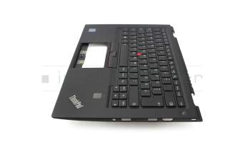 01AV163 original Lenovo clavier incl. topcase DE (allemand) noir/noir avec rétro-éclairage et mouse stick