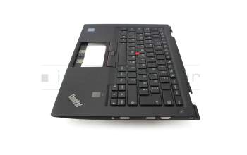 01AV202 original Lenovo clavier incl. topcase DE (allemand) noir/noir avec rétro-éclairage et mouse stick