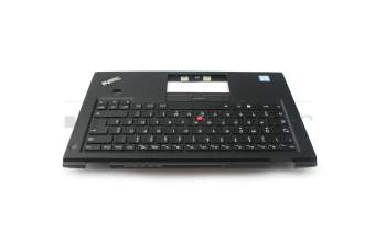 01AV202 original Lenovo clavier incl. topcase DE (allemand) noir/noir avec rétro-éclairage et mouse stick