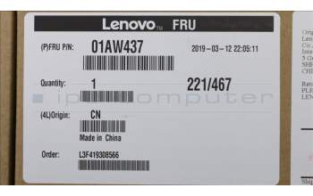 Lenovo 01AW437 COVER A cover,BLACK,GFRP,ChunQiu
