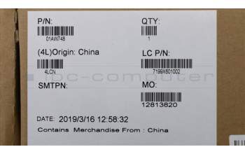 Lenovo 01AW748 HEATSINK CPU heatsink,w/fan,DELTA