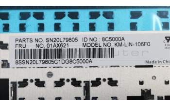 LENOVO 01AX621 NB_KYB Lin2 KBD,FR,CHY