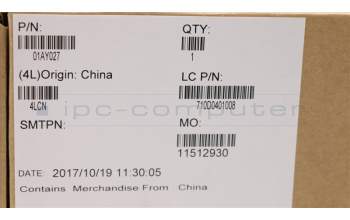 Lenovo 01AY027 MECH_ASM CS16_2BCP,GLASS,SILVER,NFC,TRA