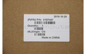 Lenovo 01EF447 MECH_ASM FRONT COVER,W/CAM WHITE C4