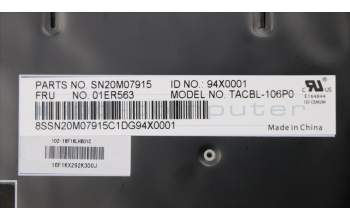 Lenovo 01ER563 NB_KYB Tachi BL KBD,PT,CHY