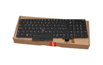 01ER568 original Lenovo clavier CH (suisse) noir/noir avec rétro-éclairage et mouse stick