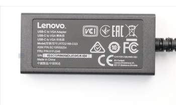 Lenovo CABLE_BO USB-C to VGA Adapter FRU pour Lenovo ThinkPad A275 (20KC/20KD)