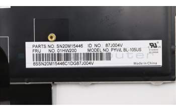 Lenovo 01HW200 NB_KYB Payton2Walter2 BL KBD,US,CHY