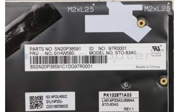 Lenovo 01HW580 NB_KYB Storm3,CHY,KB-BL,BK,ARA