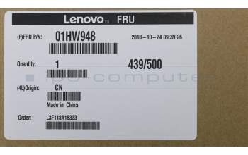 Lenovo BEZEL FRU LCD bezel ASM for no camera pour Lenovo ThinkPad X270 (20K6/20K5)