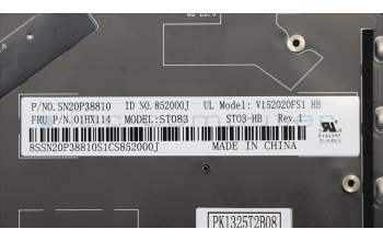 Lenovo 01HX114 NB_KYB Storm3,SRX,KB-BL,SV,IL