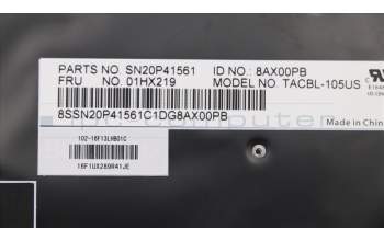 Lenovo 01HX219 NB_KYB TACHI2 CHY BL-KB US