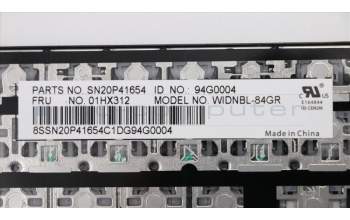 Lenovo 01HX312 NB_KYB Windu2 CHY NBL-KB GR