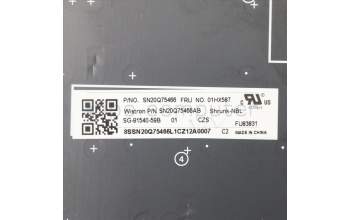 Lenovo 01HX587 NB_KYB FRU COMO SL,ASM,LTN,KB,SV,CZS