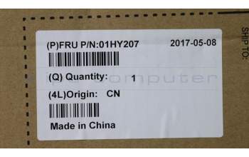 Lenovo 01HY207 COVER FRU A Cover ASM Wigig Black