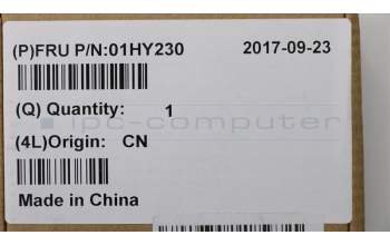 Lenovo CABLE FRU Smart card reader FFC pour Lenovo ThinkPad Yoga 370 (20JJ/20JH)