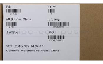 Lenovo 01HY709 COVER Base Cover ASM,metal,BL