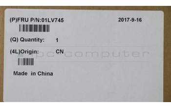 Lenovo 01LV745 COVER FRU LCD Strip cover TongDa BLK