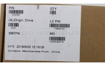 Lenovo 01LW153 COVER FRU A cover Al assy silver JER