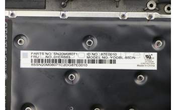Lenovo 01LX527 MECH_ASM KBD,Bezel,NRD,FPR,BK,CHY