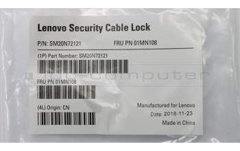 Lenovo MECH_ASM Cable Lock,Kensington pour Lenovo ThinkCentre M710q (10MS/10MR/10MQ)