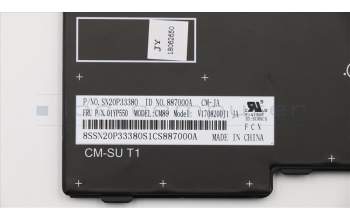 Lenovo 01YP550 Keyboard Internal, Japanese, Black, Backlight, JP