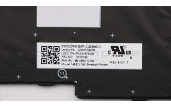 Lenovo 01YP745 NB_KYB FRU COMO NM,PMX,KB,BK,SE