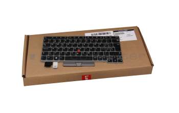 01YP906 original Lenovo clavier CH (suisse) noir/argent mat avec mouse stick