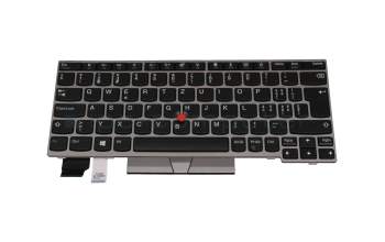 01YP906 original Lenovo clavier CH (suisse) noir/argent mat avec mouse stick