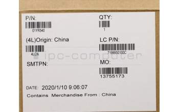Lenovo 01YR540 MECH_ASM GRP_KBD_Bzl_FR,FPR,BK,CHY