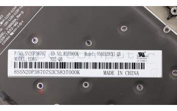 Lenovo 01YR570 MECH_ASM GRP_KBD_Bzl_CFA,FPR,BK,SUN