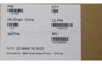 Lenovo 01YR647 MECH_ASM GRP_KBD_Bzl_USE,FPR_NFC,BK,SUN
