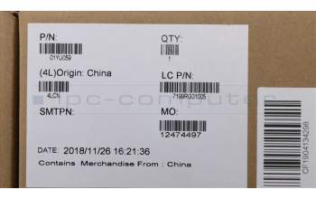 Lenovo 01YU059 MECH_ASM CS16_2BCP,MYLAR,SILVER,TRA