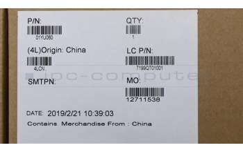 Lenovo 01YU060 MECH_ASM CS16_2BCP,MYLAR,BLACK,CHY