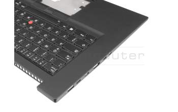 01YU774 original Lenovo clavier incl. topcase DE (allemand) noir/noir avec rétro-éclairage et mouse stick b-stock