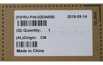 Lenovo 02DA050 COVER FRU A Cover ASM IR,Black