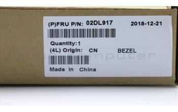 Lenovo 02DL917 BEZEL FRU B Cover Black CS L390