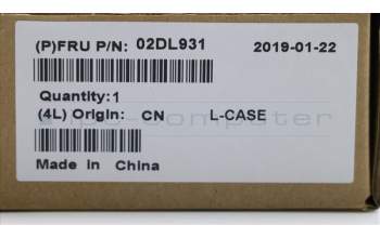 Lenovo 02DL931 COVER FRU D Cover Silver for Clamshell