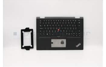 Lenovo 02HL522 C-Abdeckung mit Tastatur, Ungarisch, Schwarz, Hintergrundbeleuchtung
