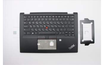 Lenovo 02HL525 C-Cover with keyboard, Hebrew, Black, Backlight, US