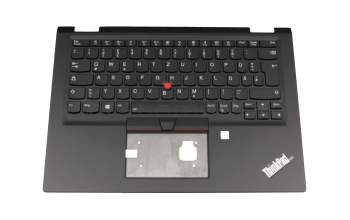 02HL663 original Lenovo clavier incl. topcase DE (allemand) noir/noir avec rétro-éclairage et mouse stick
